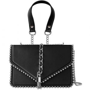 Sac &agrave; main Trendy avec anse en cha&icirc;ne m&eacute;tallique Gallantry Noir