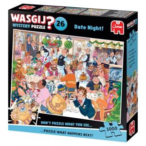Jumbo Wasgij Mystery 26 - Saint-Valentin ! - Date Night! - Puzzle Adultes - Humoristique - Carton 100% recyclé - 1000 Pieces