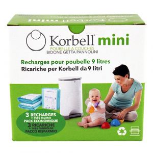 Korbell Recharge 3 packs pour poubelle 9 L