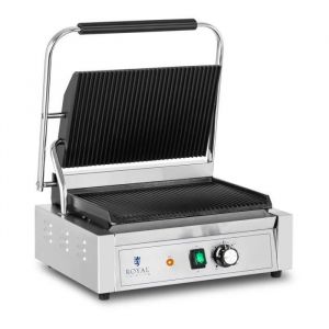 Royal Catering Grill Rainuré Panini Sandwich Croque Monsieur Électrique 2200 W 230V 33x22 cm