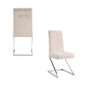Lot de 2 chaises COCOMAT Chrome et velours