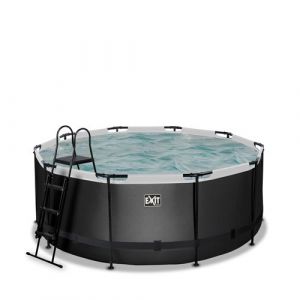 Image de Piscine EXIT Black Leat r ø360x122cm avec pompe filtrante noir