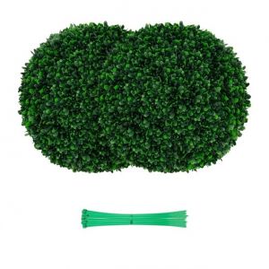 Coast 2 x 52 cm bulbes de buis artificiels résistants aux UV avec des feuilles réalistes, plantes topiaires décoratives pour l'intérieur et l'extérieur, vertes