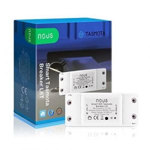 Nous Tasmota L6T - Interrupteur intelligent encastrable - Esp8266 - Interrupteur domestique intelligent avec minuterie, interrupteur WiFi, relais lumineux LED 230 V - MQTT Home Assistant ioBroker