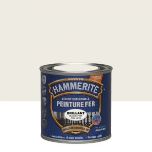Hammerite Peinture fer Direct sur Rouille Brillant Blanc Pur 0,25 L