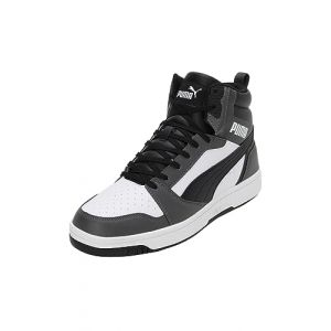 Puma Mixte Rebound V6 Basket, Blanc Black Shadow Grey, 42.5 EU