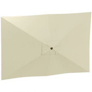 Outsunny Toile de remplacement pour parasol 3 x 2 m 6 baleines - toile de rechange pour parasol - UPF 50+ - beige