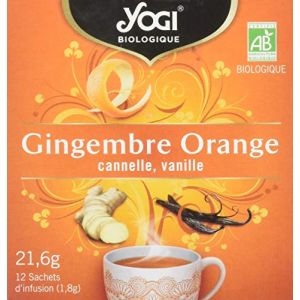 Image de Yogi Tea Infusion gingembre, orange, cannelle, vanille - Les 12 sachets de 1,8g