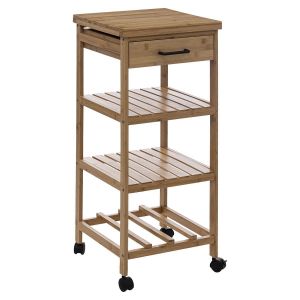 Image de Atmosphera Desserte roulettes 1 tiroir bambou Linha