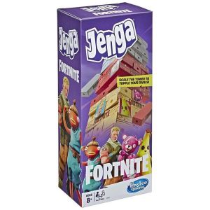 Hasbro Jenga Fortnite – Jeu de societe en bois – Jeu d’adresse – Version française