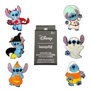 Image de Funko Loungefly Stitch - Disney: Stich Halloween - Blind Box Enamel Pin - Lilo and Stitch - Bo&icirc;te Myst&egrave;re Pin en &Eacute;mail - Broche Fantaisie Mignonne &agrave; Collectionner - pour Les Sacs &agrave; Dos et Sacs