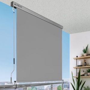 Sol Royal Store Vertical 140x250 cm MS5 Store - Brise-Vue de Balcon Robuste Manivelle Amovible Jardin Store Vertical Gris