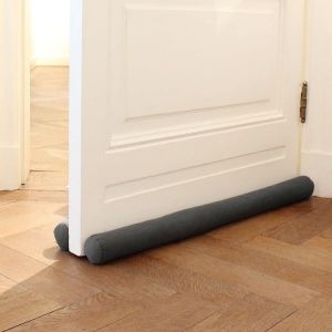 Rori boudin de porte double 80 cm - protection joint sol - gris - contre la traction et le bruit - draft stopper rond