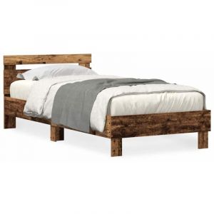 VidaXL Cadre de lit Bois ancien 75 x 190 cm Bois d'ing&eacute;nierie