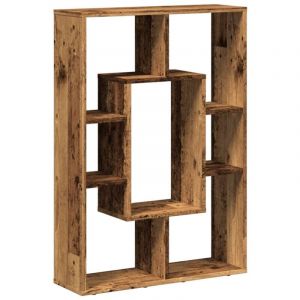 VidaXL Bibliothèque vieux bois 63x20x90 cm bois d'ingénierie, étagère, étagère de rangement, support à livres, étagère à livres, étagère de stockage