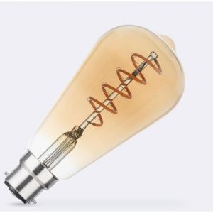 Ampoule à filament led B22 4W 300 lm ST64 avec Détecteur Crépusculaire No Flicker 2200K Super chaud
