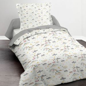Today Housse de couette 140x200 + 1 taie d'oreiller 100% coton Happy 1.2