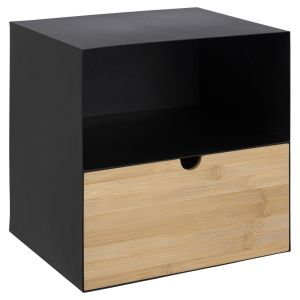 Image de Table de chevet Juliette à suspendre avec 1 tiroir - Longueur 30 Profondeur 25 Hauteur 30cm - Beige