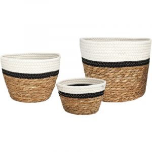Linnea Lot de 3 paniers de rangement 24x21 cm BRAID