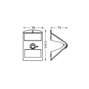 Osram Projecteur solaire ENDURA BUTTERFLY, noir, 1,5 W, 200 lm, d&eacute;tecteur de mouvement et de lumi&egrave;re, &eacute;clairage ext&eacute;rieur, batterie rechargeable,