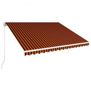 VidaXL Auvent manuel rétractable 400x300 cm Orange et marron