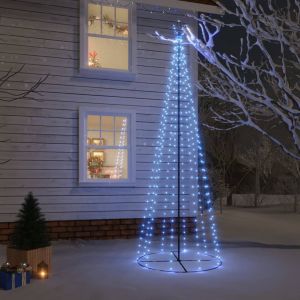 Image de VidaXL Arbre de Noël cône 310 LED Bleues 100x300 cm