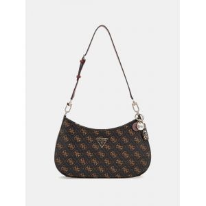 Guess Sac d'épaule Noelle logo 4G Marron - Couleur Marron - Taille Taille unique