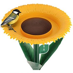 Je Bois Et Fourrage Bain D'oiseau De Fleurs Debout Pour Oiseaux Sauvages 60cm