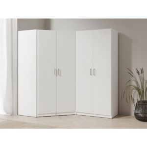 Armoire dangle 4 portes - L209 cm - Blanc - BELOMY