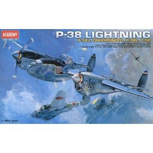 Academy Maquette Avion P-38 P-38j, Droopsnoot, P-38l, F-5e