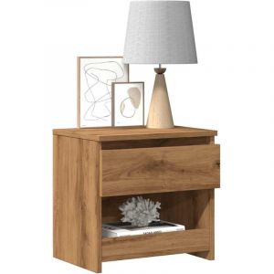 VidaXL Table de chevet ch&ecirc;ne artisanal 40x30x39 cm bois d'ing&eacute;nierie