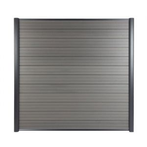 Karat - Clôture en Composites bois-plastique Ultra résistant Gris 180 x 180 cm