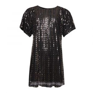 Image de Superdry Robe T-shirt Sequin S Black Sequin