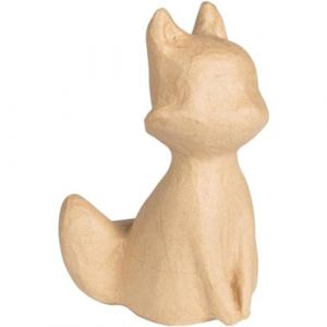 decopatch SA236C - Un support en papier brun mâché 14x11x20 cm, Renard