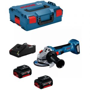 Bosch Professional 18V System meuleuse angulaire sans-fil GWS 18V-8 (diamètre de disque 125 mm, incl 2x GBA 5,0 Ah, chargeur GAL 18V-40, L-BOXX)