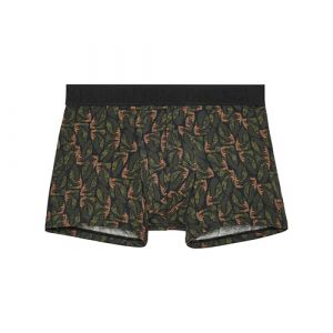 HOM Me Vizzavona Boxer Shorts, Imprim&eacute; Camouflage V&eacute;g&eacute;tal Revisit&eacute; Kaki, Gris Et Orange, XXL EU
