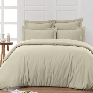 Sensei Maison Drap plat en percale de coton ficelle 180x290 cm
