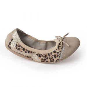 Chattawak Femme 15PUERTOLEOPARD38 Ballerines, Beige, 38 EU