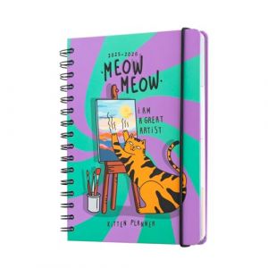 Grupo erik Agenda Scolaire A5 Tapa Dura 12 Mois Multilingue Avec Marque-pages et Autocollants