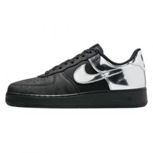 Nike Homme Air Force 1 Low Retro Sneaker, Black Chrome Black, 36 EU