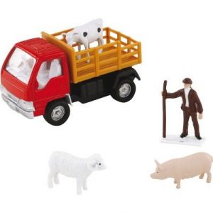 Image de John World Camion et fermier avec animaux