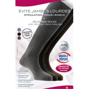 Innov'Activ Chaussettes relaxantes Noir - Taille 41/43