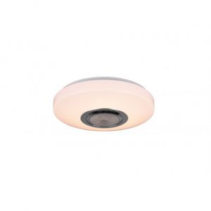 home24 Plafonnier LED RGB, haut-parleur, Bluetooth, MAIA - REALITY LEUCHTEN