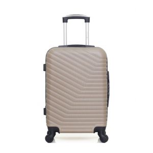 Valise Cabine Séjour 4 roues simples Lena 55 cm beige