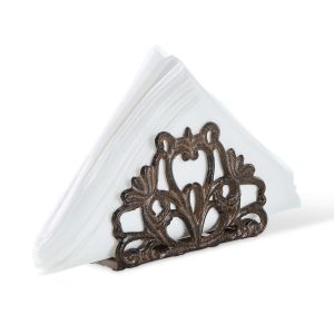 Image de Porte-serviettes de table Plesnois, marron vieilli (6 x 13 x 9cm)