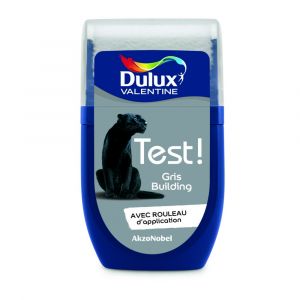 Image de Dulux Valentine Testeur peinture murs et boiseries Crème de couleur gris building satin 30ml