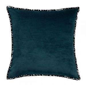 Today Coussin 45x45cm Bleu Paon en coton HOTEL TROPIK