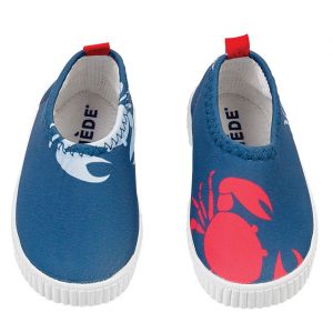 Archimède Chaussures Crabe imprimée bleu/rouge