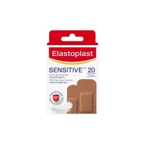 Elastoplast Pansements Sensibles Peaux Métisses – Boîte de 20 Pansement 20 un