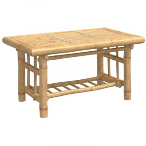 VidaXL Table basse 70x45x36 cm bambou, table d’appoint, table de salon, table d'accent, bout de canapé, table centrale, table d'extrémité, table à thé